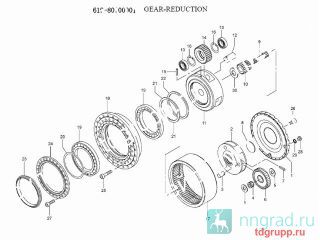 619-80700001   (gear-reduction) Kato HD2045-3  