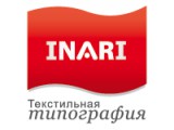 Логотип INARI- текстильная типография: печать на ткани, изготовление текстильной продукции.